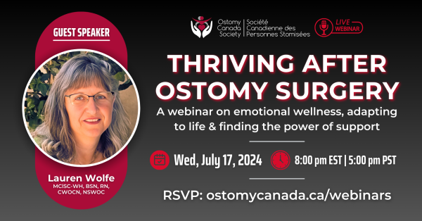 Ostomy Canada Webinar "Navigating Life Adjustments and Emotional Well-Being Post-Ostomy Surgery"