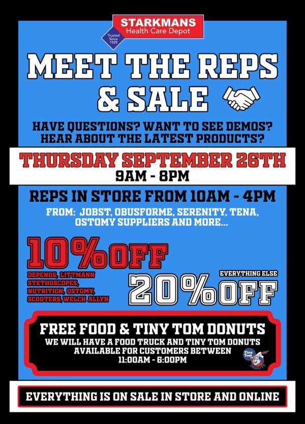 🍔SALE Thursday September 26th! Reps & Food Trucks Here!