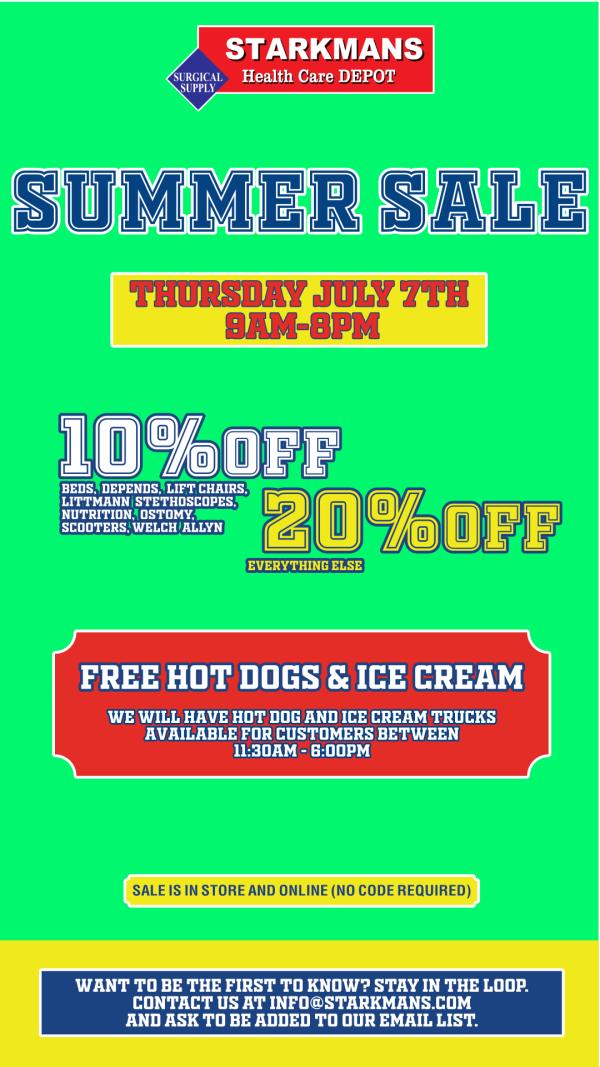 🌭🍦FREE Hot Dog & Ice Cream and SALE Thursday July 7th!