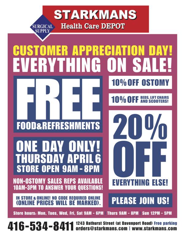 🌸 Customer Appreciation Day!  Thursday April 6th!  Everything On Sale!