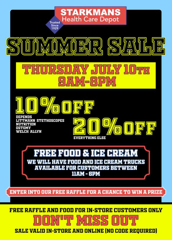 🕶Summer SALE on Thursday July 10th! FREE Food from Food Trucks for ALL In Store Customers!