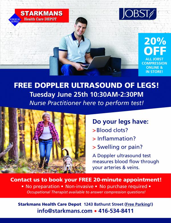 Free Doppler Ultrasound of Legs & All Jobst 20% OFF!