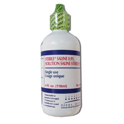 Normal Saline Solution Sterile with Irrigation Twist Top 118 mL (4oz)