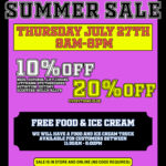 ☀️ Summer Sale Thursday July 27th!