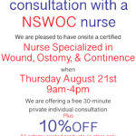 ☆ Ostomy Nurse Here for 1 Day!  Book Your FREE 30-Minute Appointment for Thursday August 21st!