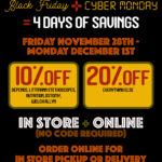 ⬛4-Day Black Friday & Cyber Monday SALE! Friday November 28-Monday December 1!